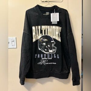 Game Day Couture Oversized Sweatshirt, Baltimore Ravens Size Medium - NWT unisex
